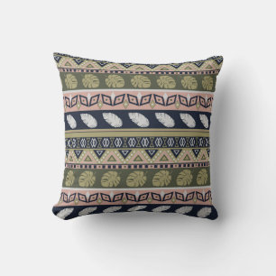 Sömlös abstrakt ornamental african ethno traditi kudde