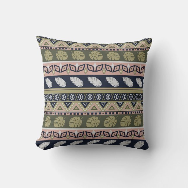 Sömlös abstrakt ornamental african ethno traditi kudde (Framsida)
