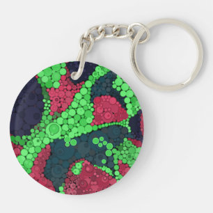 Sömlös abstrakt pointillism prickar cirklar grönt