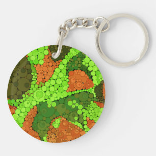 Sömlös abstrakt pointillism prickar cirklar grönt