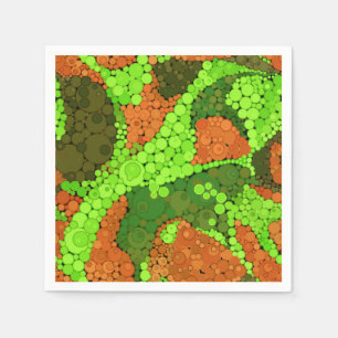 Sömlös abstrakt pointillism prickar cirklar grönt pappersservett