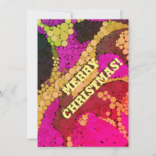 Sömlös abstrakt pointillism prickar cirklar gult julkort