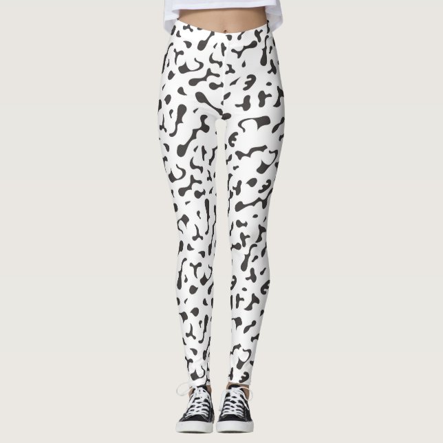 Sömlös Abstrakt Vector Amorfous Patternous Leggings (Framsida)