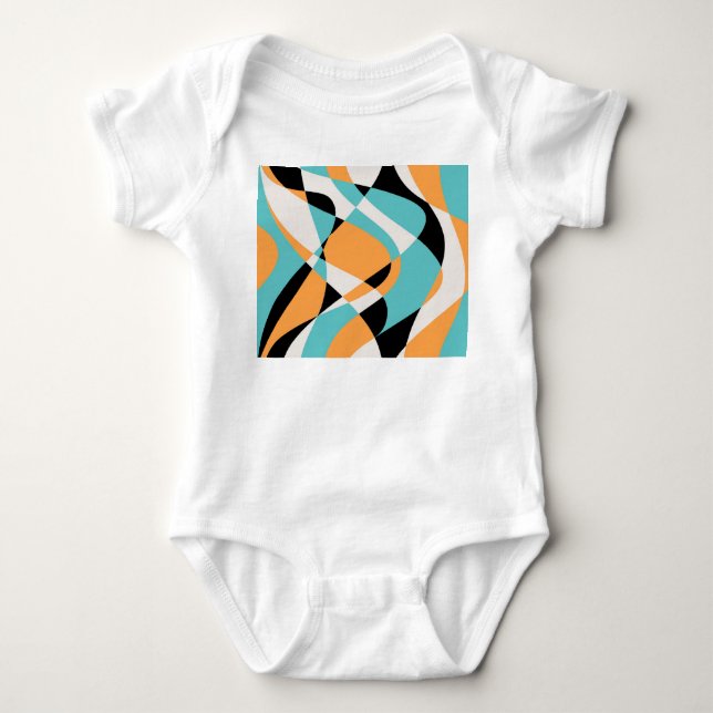 Sömlös abstrakt Vinkarare Mönster T Shirt (Framsida)