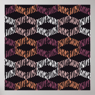 Sömlös abstraktens geometriska mönster. Strips. Mo Poster
