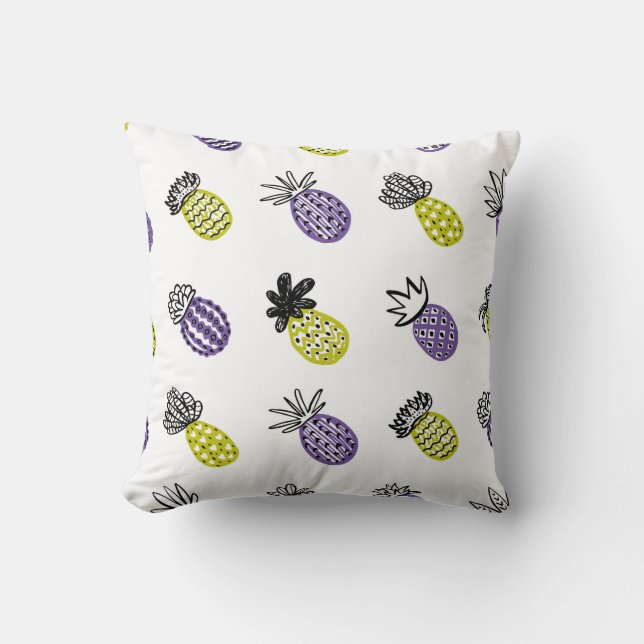 Sömlös ananas mönster kudde (Framsida)
