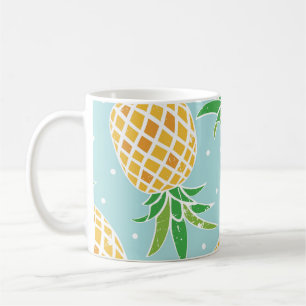 Sömlös ananas Mönster-tropisk utskrift Kaffemugg