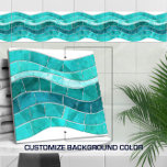 Sömlös Aquamarine Mosaic Wave Kakelplatta<br><div class="desc">Sömlös Aquamarine Mosaic Wave</div>