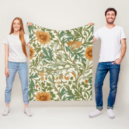 Sömlös Arts and Crafts-stil upprepande mönster Fleecefilt