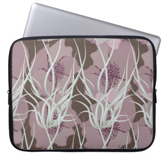 Sömlös bakgrund i blommigten, sömlös mönster, laptop fodral