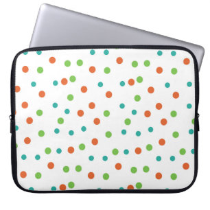 Sömlös bakgrund med polka punkt mönster. Polka  Laptop Fodral