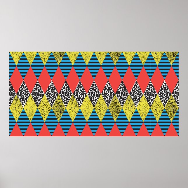 Sömlös bakgrund med romb poster (Framsidan)