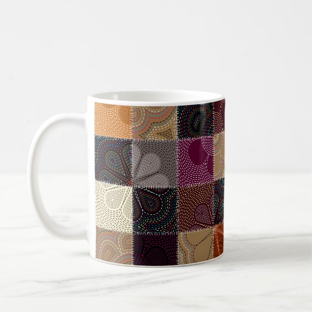 Sömlös bakgrund mönster. Kommer att brista oupphör Kaffemugg (Vänster)