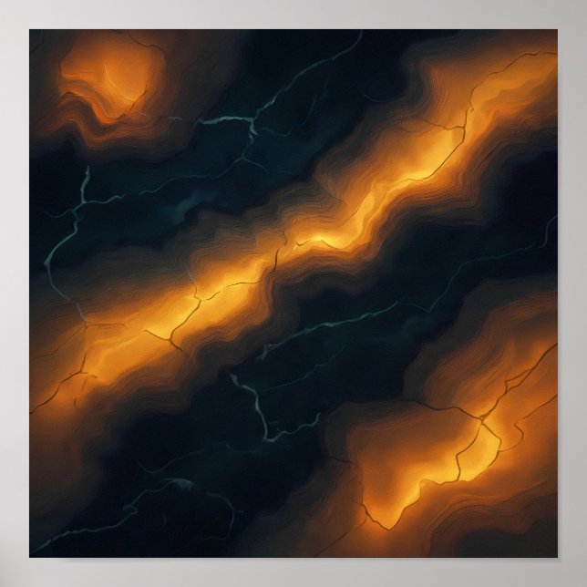 Sömlös bakgrundsbelyst Obsidian Smoke tygmönster Poster (Framsidan)