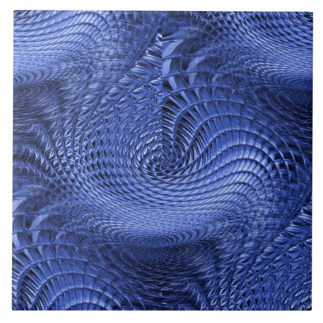 Sömlös blå keramiskt plattor kakelplatta (Framsidan)