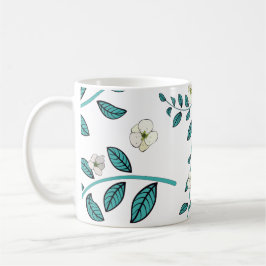 Sömlös blomma Mönster Kaffemugg