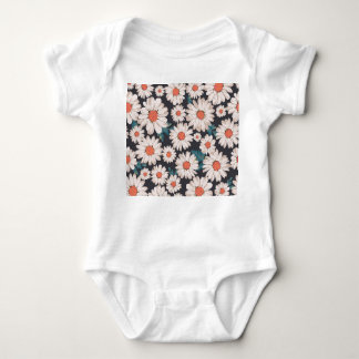 Sömlös Blommar Daisy Flower Mönster T Shirt
