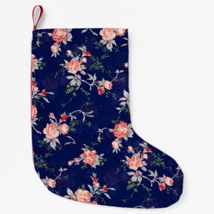 Sömlös Blommigt, abstrakt,blommigt,bakgrund Liten Julstrumpa