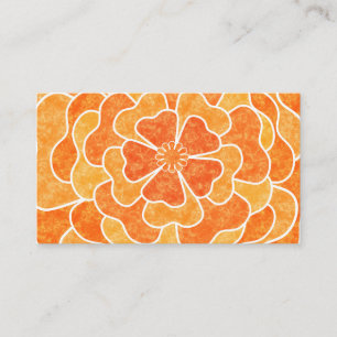 Sömlös blommigt av abstrakt blommor vit orange col visitkort