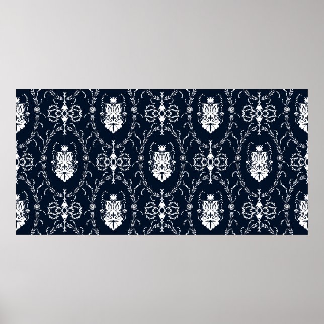 Sömlös blommigt för bakgrundsbelysning i tapet poster (Framsidan)