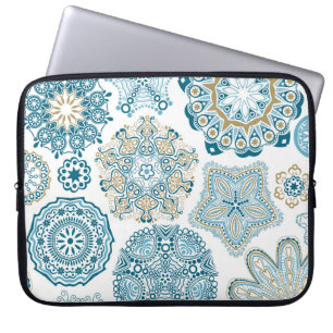 Sömlös Blommigt fyrkant: Kopiera indrag Laptop Fodral