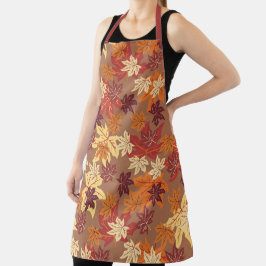 Sömlös Blommigt Höst löv Mönster Apron