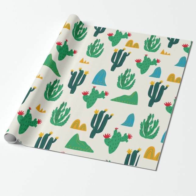 Sömlös blommigt naturlig abstrakt påverkar mönster presentpapper (Utrullad)