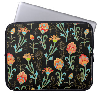 Sömlös blommigt, oriktig utskrift laptop fodral