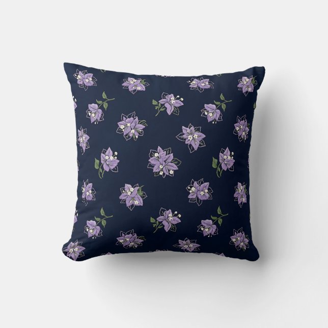 Sömlös blomsterkudde kudde (Framsida)