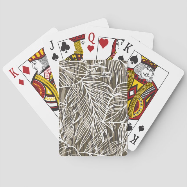 Sömlös Botanisk Bottom Lands Kamouflage Casinokort (Baksidan)