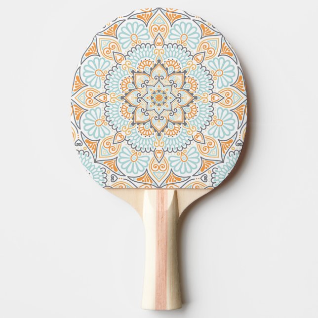 Sömlös bricka mönster: dekorativ, mångsidig design pingisracket (Framsidan)
