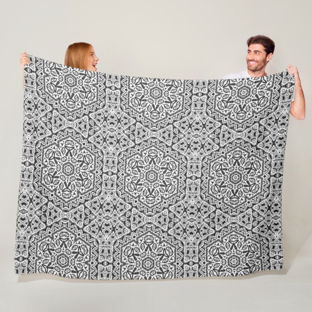 Sömlös broderietribal ethno boho prydnadsföremål t fleecefilt (På plats)