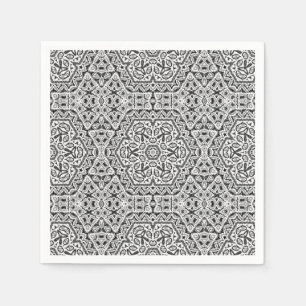 Sömlös broderietribal ethno boho prydnadsföremål t pappersservett