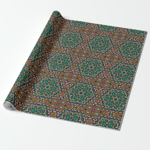 Sömlös broderietribal ethno boho prydnadsföremål t presentpapper