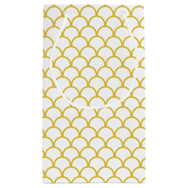 Sömlös cirkel Mönster i vit & Golden (Baksidan)