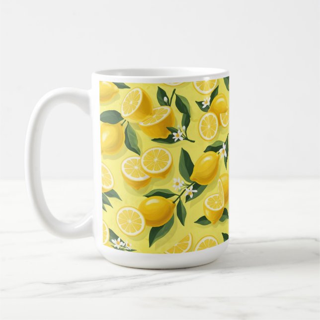 Sömlös citon Mönster-design Kaffemugg (Vänster)