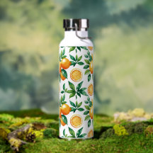 Sömlös Citruslund | Mönster med citron och apelsin