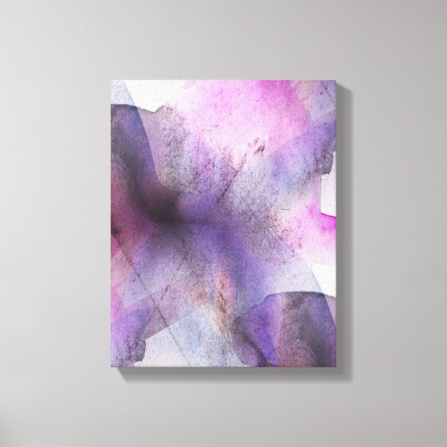 sömlös cubism lila abstrakt art canvastryck (Framsida)