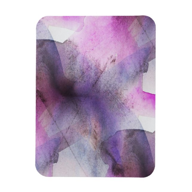 sömlös cubism lila abstrakt art magnet (Vertikal)
