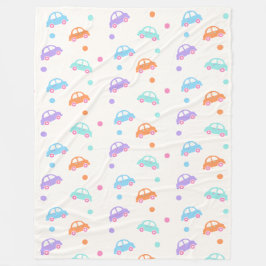 Sömlös Cute Fordon-design Fleecefilt