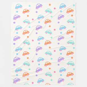 Sömlös Cute Fordon-design Fleecefilt