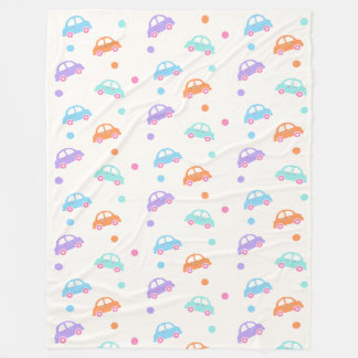 Sömlös Cute Fordon-design Fleecefilt