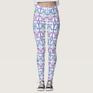 Sömlös, dekorativ retro moroccan arabic-vintage leggings