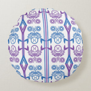 Sömlös, dekorativ retro moroccan arabic-vintage rund kudde
