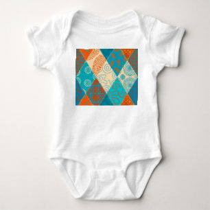 Sömlös design av indiska lappverk för vintage. t shirt