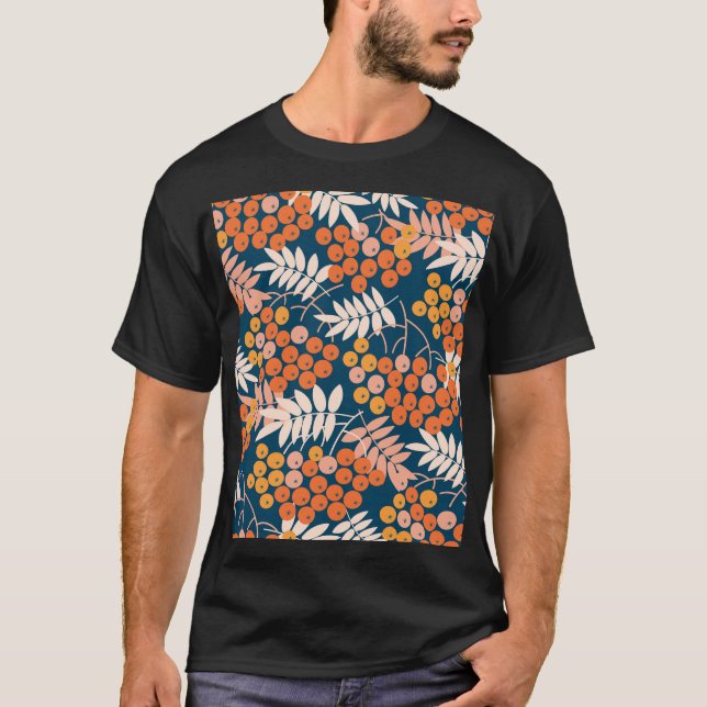 Sömlös design för Bright Rowanberry - höst T Shirt (Framsida)