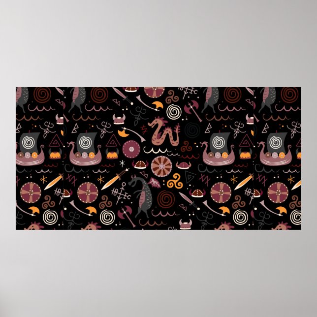 Sömlös designgrafik från mönster poster (Framsidan)