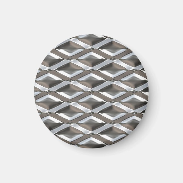 Sömlös diagonalformad krom, placerad Metall Magnet (Framsidan)