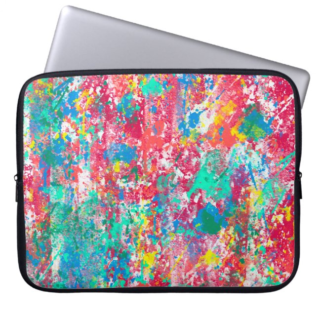 Sömlös digital illustrationsstruktur för abstrakt  laptop fodral (Framsidan)