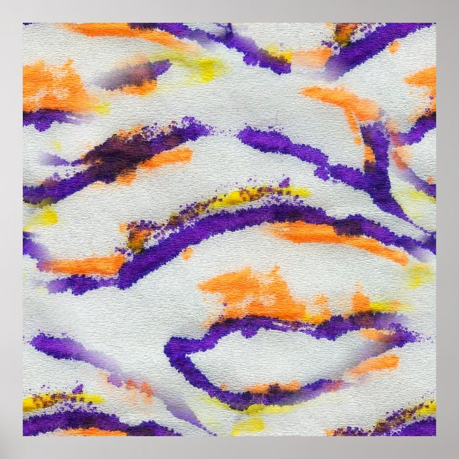 Sömlös djurzebra. Smutsig konst mönster. Abstrakt Poster (Framsidan)